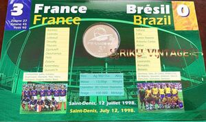 1998 FIFA サッカー ワールドカップ フランス大会 記念コイン(銀貨)★世界10万枚限定★新品未開封　