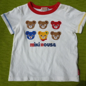 miki HOUSE ミキハウス Tシャツ  プッチーくんアップリケ ９０の画像3