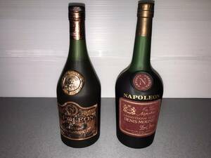 【管K503】未開栓品　NAPOLEON 2本セット BRANDY COGNAC ナポレオン　ブランデー　コニャック　DENIS MOUNIE MAXIME 古酒 