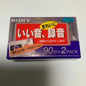 SONY カセットテープ　きれいに　いい音、録音　90分×2PACK