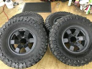 TOYO OPEN COUNTRY M/T LT285/75R16 WEDS WINSNER 7.5J+0 139.7-6穴 4本 中古 80ランクル サファリ ハイラックス サーフ パジェロ