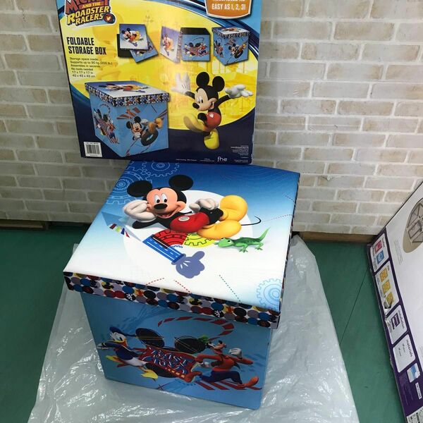 ディズニー　Disney ミッキー　収納ボックス　椅子　折りたたみ