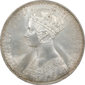 19★ イギリス/銀貨 /1847年/ ヴィクトリア女王/直径 約39.13㎜ 重量:約28.3g