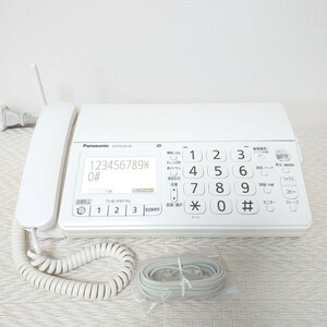【動作確認済】Panasonic パナソニック　FAX　KX-PD205（ホワイト）中古インクリボン装填済・新品電話線ケーブル　親機のみ