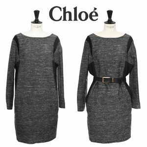 Chloe(クロエ) バイカラーツイードドレスワンピース パーティドレス フォーマルワンピース オールインワン　