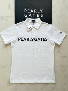 PEARLY GATES パーリーゲイツ ロゴジャガード半袖ポロシャツ5(L)日本製 新品送料込み！