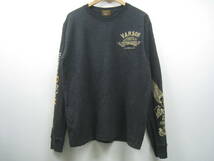 VANSON長袖Tシャツ中古!!　サイズLグレー _画像2