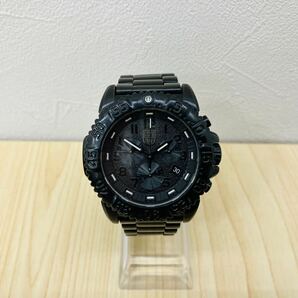 「H6932」稼働品 LUMINOX ルミノックス シリーズ 3180 クロノグラフ クオーツ メンズ 腕時計 ブラックの画像1