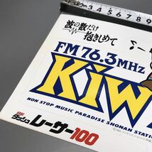 貴重☆新品☆シール ステッカー 波の数だけ抱きしめて FM76.3MHz KiWi 日石ダッシュ レーサー100 1991 フジテレビ 中山美穂 ホイチョイ_画像2