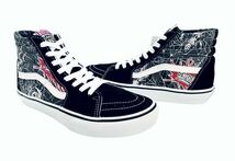 デッド!! 希少!! 限定 VANS SK8HI V38 SPIDER バンズ スケートハイ スカル スパイダー 黒 × 白 us 7 / 25 ㎝_画像1