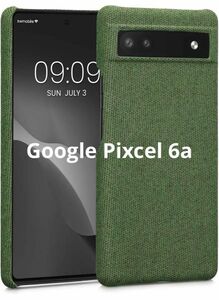 kwmobile 対応: Google Pixel 6a 用 保護ケース - TPU スマホ 布 ファブリック カバー