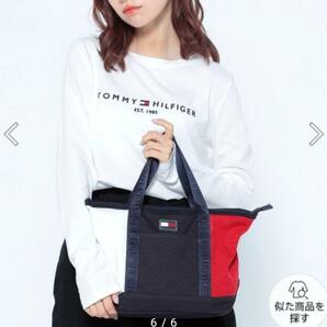 【新品】TOMMY HILFIGER トートバッグ 限定 スモールキャンバス ネイビー 正規品の画像5