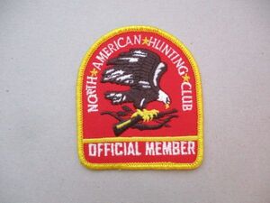 80s ノースアメリカン ハンティング クラブNORTH AMERICAN HUNTING CLUB OFFICIAL MEMBERワッペン/HUNTERハンター狩猟ビンテージPATCH V200