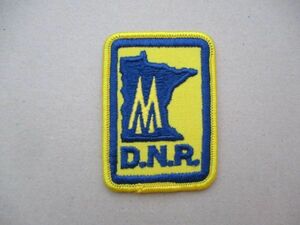 80s Minnesota D.N.R.ワッペン/ロゴLOGOミネソタ狩猟アウトドア天然資源局DNR林業ビンテージ野生動物PATCH自然アップリケ森林協会 V200