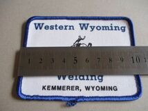 80s WESTERN WYOMING WELDINGワッペン/企業ワイオミング溶接カウボーイ乗馬うまウマ馬Horse競馬PATCH競走馬アップリケ動物 牧場 V200_画像9