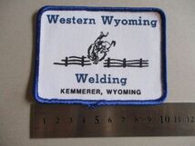 80s WESTERN WYOMING WELDINGワッペン/企業ワイオミング溶接カウボーイ乗馬うまウマ馬Horse競馬PATCH競走馬アップリケ動物 牧場 V200_画像8