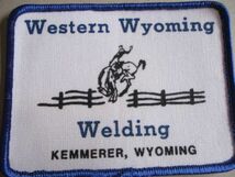 80s WESTERN WYOMING WELDINGワッペン/企業ワイオミング溶接カウボーイ乗馬うまウマ馬Horse競馬PATCH競走馬アップリケ動物 牧場 V200_画像4