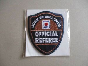 日本ゲートボール連合 JGA OFFICIAL REFFREEワッペン/JAPAN GATEBALL UNIONスポーツ門球ライセンスREFEREEレフェリー審判パッチPATCH V201