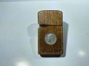 ★ZIPPO 1990リバティコイン ウッドカバー 木製 ヴィンテージ　中古！★