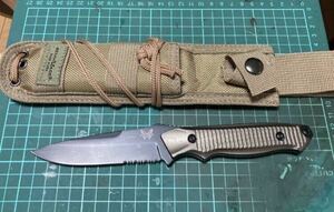 Benchmade 140BK グリーン ナイフ 。ベンチメイド 登山 釣り キャンプ ブッシュクラフト クマ対策 護身用 狩猟 鹿狩 猪狩 熊狩 クマ