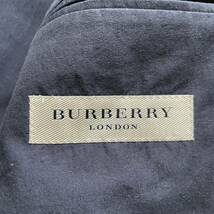 バーバリーロンドン【英国紳士の爽やかな着こなし】近年モデル BURBERRY テーラードジャケット ネイビー系 Lサイズ 48 アンコンジャケット_画像8