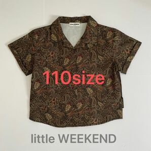 littleWEEKEND 柄 半袖ポロシャツ　110size