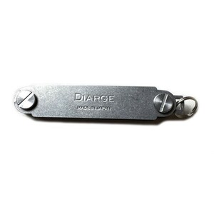  stylish! DIARGE made in Japan smart key auger nai The - key holder key ring Logo stamp silver color silver color men's lady's 