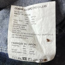 超名作! JUNYA WATANABE MAN COMME des GARCONS 2017年 日本製 チェック柄 ボタンダウン シャンブレー ドッキング 長袖シャツ S メンズ_画像8