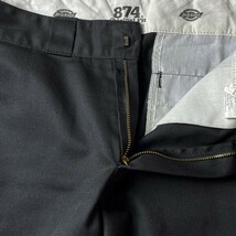 定番モデル! Dickies 874 ディッキーズ ハイウエスト ストレート ワークパンツ チノパン 人気カラー ブラック 黒 W30 / 32 メンズ 古着_画像4