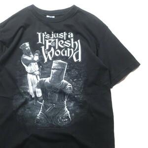 希少! USA製 Monty Python モンティパイソン ヴィンテージ It's just a Flesh Wound オフィシャル ムービー Tシャツ ブラック 黒 M メンズ