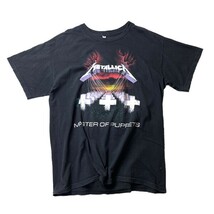 超名作! Metallica メタリカ ヴィンテージ 2006年 Master of Puppets オフィシャル プリント バンド Tシャツ ブラック 黒 L メンズ 古着_画像1