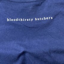 オルタナ系! bloodthirsty butchers ブラッドサースティ・ブッチャーズ youth ロゴ プリント バンド 半袖 Tシャツ ネイビー 紺 S メンズ_画像4