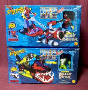 '97 TOYBIZ『SPIDER-MAN』WEB SPLASHERS DX アクションフィギュア SPIDEY'S WAVE JUMPER VENOM'S WAVE JUMPER スパイダーマン ヴェノム