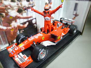 HW 1/18 フェラーリ F2004 M.シューマッハ フィギュア付き マルボロ仕様 2004 ホットウィール