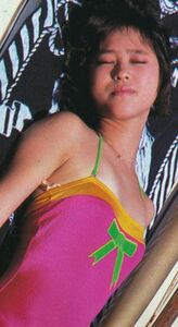 v^ Matsuda Seiko персик цвет купальный костюм A1 размер * постер 