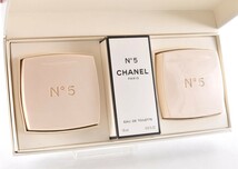 未使用 19ml,75g Chanel シャネル No5 Eau de Toilette オードトワレ SAVON サヴォン 香水 石けん セット フランス製 箱付き 8G0318024_画像1