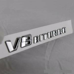 現行最新　AMG V8 BITURBO フェンダーエンブレム ２枚 E63 S63 W222 W212