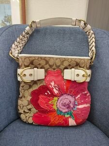 コーチ COACH 　ポピーフローラルシグネチャーハンドバッグ