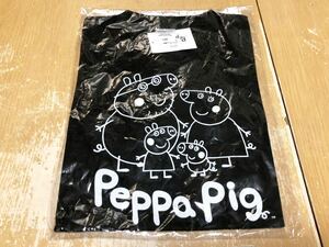 Å 未使用 Peppa Pig ペッパピッグ ファミリー 半袖 Tシャツ 120サイズ ブラック キッズ アニメ グッズ