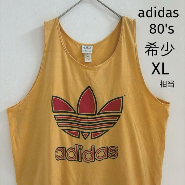 80's adidas アディダス タンクトップ 銀タグ XL相当 USA製　コレクター必見！