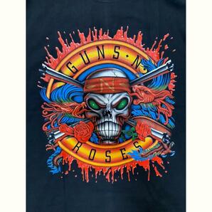 ★新品未使用★ガンズ・アンド・ローゼズ Guns N' Roses バンドTシャツ 半袖 ロックTシャツ コットン プリント ブラック 黒 Lサイズ 2358の画像4