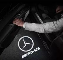 Mercedes Benz AMGタイプ カーテシランプ LED 純正オプション互換品 C218 C207 C205 C117 3Dプロジェクター メルセデスベンツ CLS E C CLA_画像2