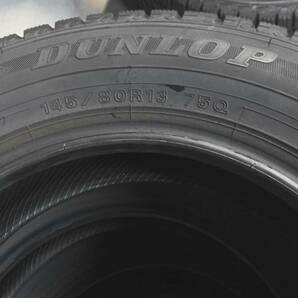 ☆★145/80R13 スタッドレス DUNLOP WINTERMAX WM02 21年製造 4本セット 中古品★☆の画像6