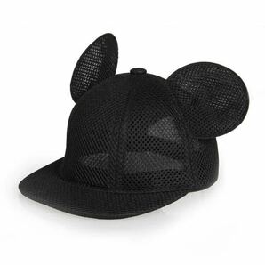キッズ 帽子 メッシュ 5４cm マウス キャップ 耳付き ハロウィン お出かけ通気性抜群 メッシュ通気構造 メッシュキャップの画像7