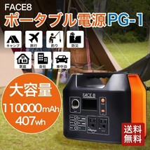 【ジャンク品】ポータブル電源 最大出力350W 110,000mAh / 407Wh 大容量バッテリー FACE8 PG-1 2台まとめて_画像5