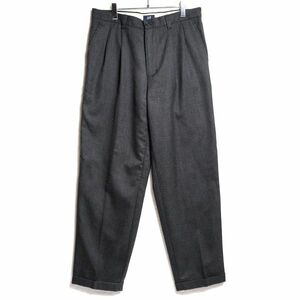 90's ギャップ GAP 2タック ウール スラックス (34/32) 濃灰系 ウールパンツ ウールトラウザー90年代 旧タグ オールド 青タグ Y2K