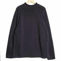 90's Jクルー J.CREW ロールネック コットン ニットセーター 紺 (M) ネイビー 無地 90年代 旧タグ オールド 巨人タグ Y2K_画像2