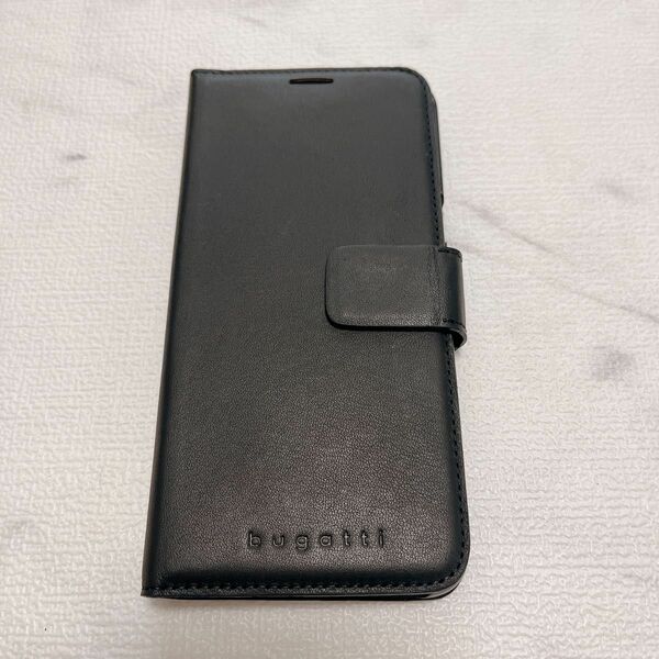 bugatti 本革　GALAXY S8Plus ＋　手帳型　ケース　カバー　黒　ブガティ