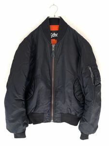 542 Schott × JEANASIS 別注 MA-1 中綿 フルジップ ジャケット ショット ジーナシス サイズ F/S-M 実寸参照