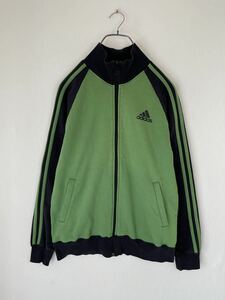 719 adidas 厚手 コットン ヘビーウェイト フルジップ スウェット トレーナー サイズ L 実寸参照